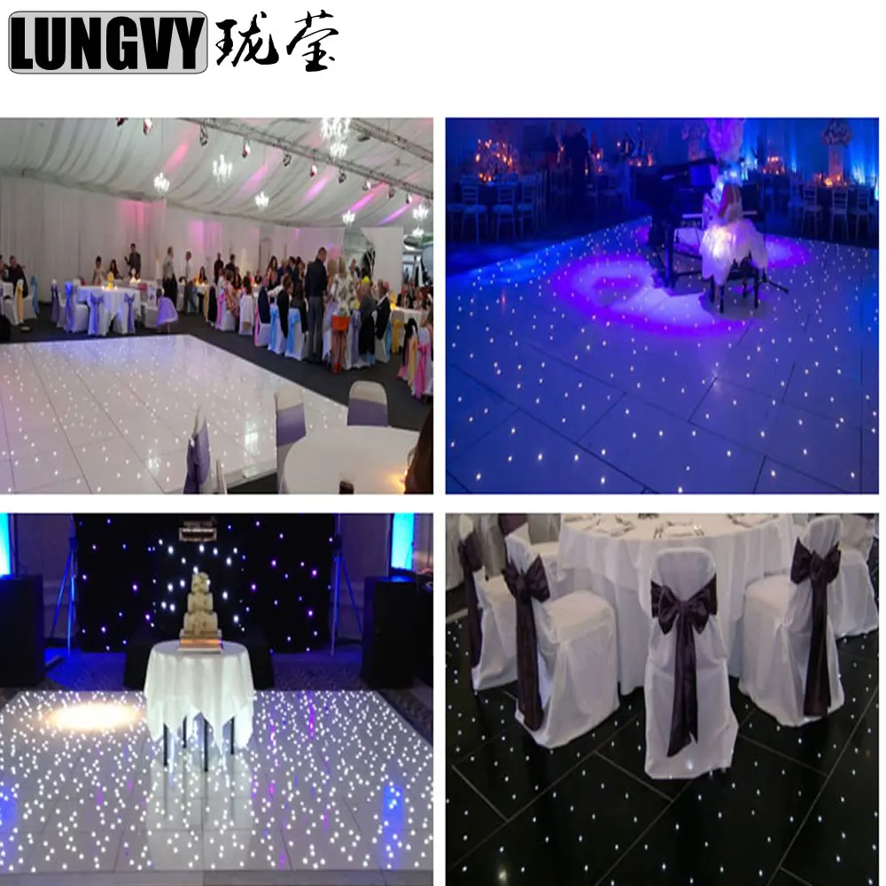 Twinkling Led Star Dance Floor Light White Color/ RGB Starry Dancing Floor For Wedding Party Disco Club Light