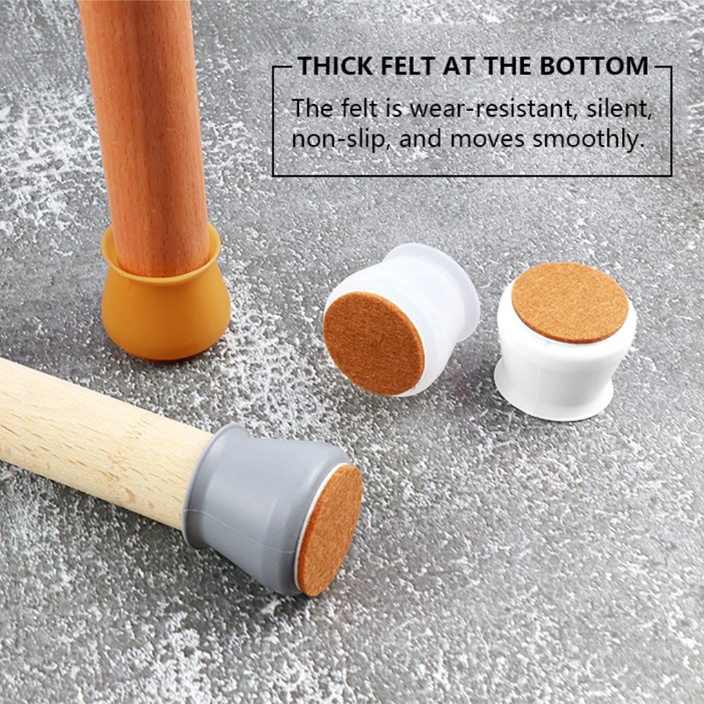 

Hot Sale 4PCS/Set Chair Leg Protector Non-slip Table Foot Cover Silicone Hardwood Floor Furniture Leg Cap