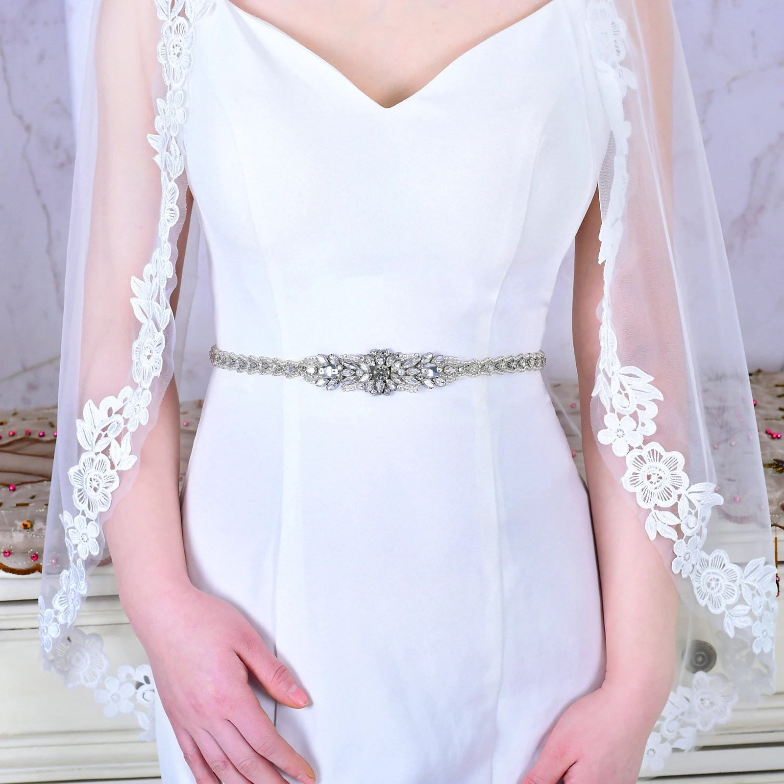 

S385 Wedding Belt Bridal Dress Accessories Mariage Sash Handmad Rhinestone Belt Bridesmaid Belt Women Belt for Evening Dresses