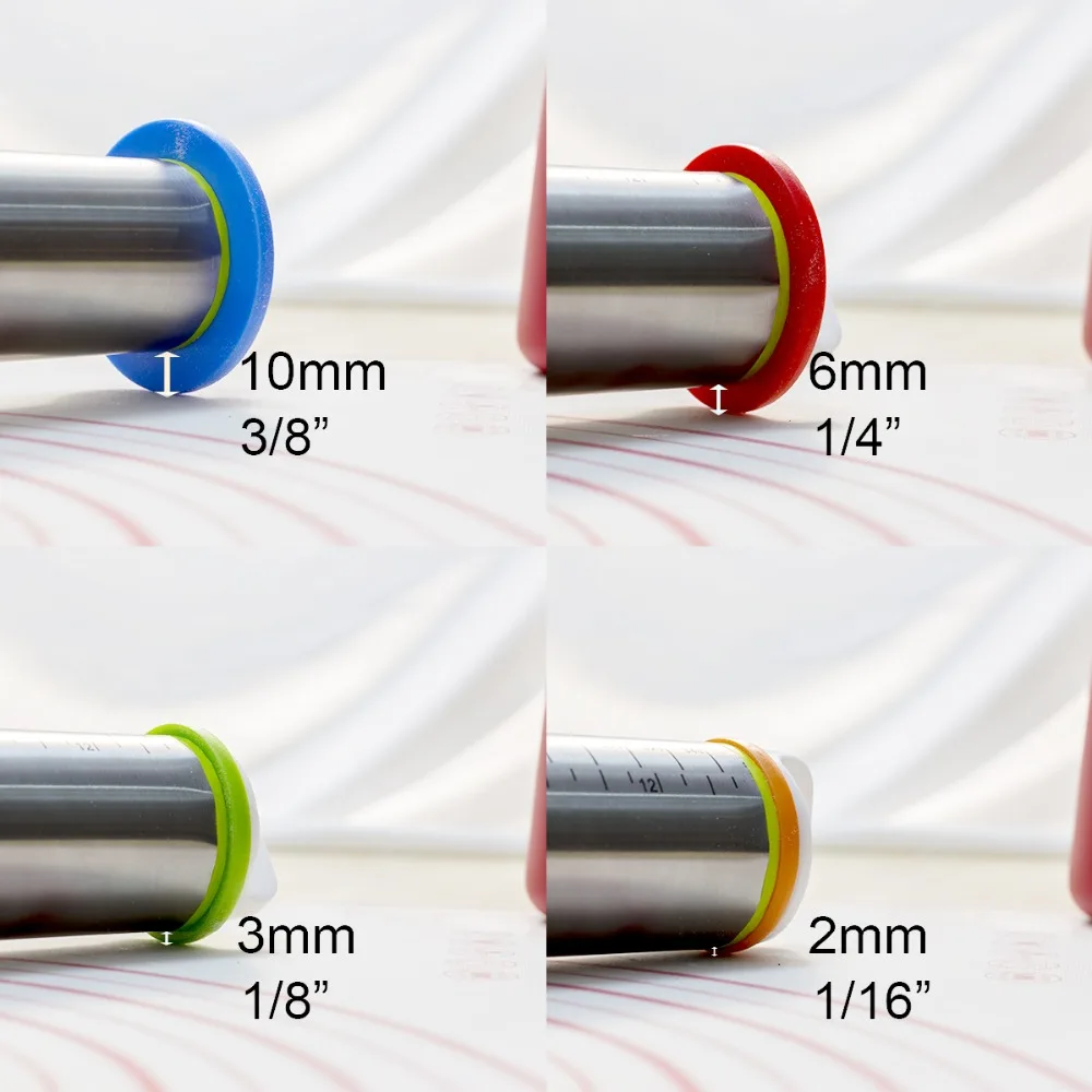 Регулируемая Скалка из нержавеющей стали с 4 съемными кольцами | Дом и сад
