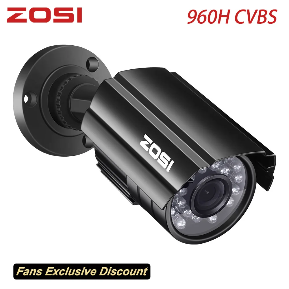 ZOSI HD 960H 1/3 дюймов цветной CMOS 800tvl Крытый/Открытый водонепроницаемый ночного видения CCTV камеры безопасности с ИК фильтр