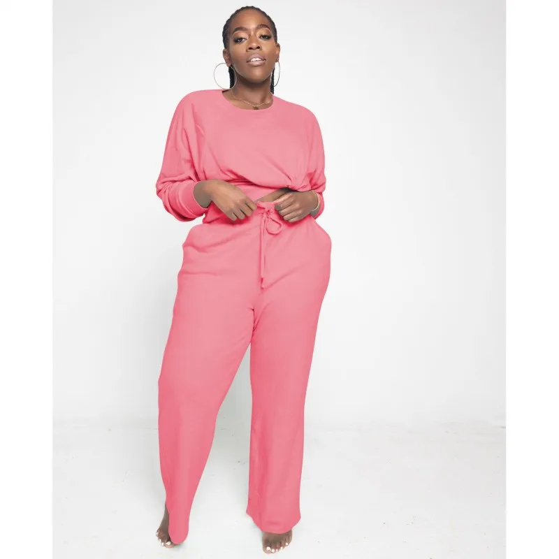 Женский Повседневный Спортивный костюм футболка с длинным рукавом и широкие