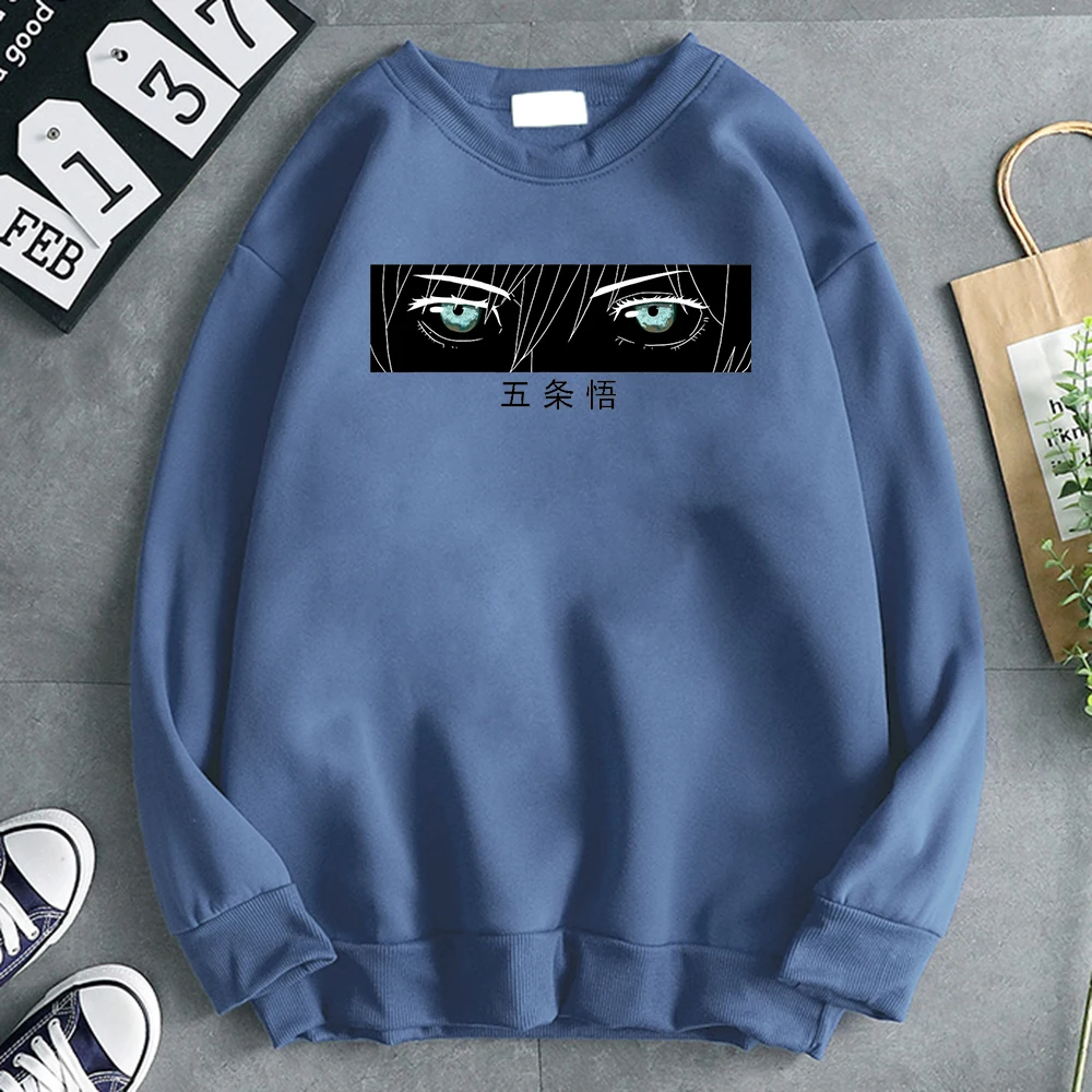 

Jujutsu Kaisen Comics Gojou Satoru Print Hoodies Japan Harajuku Style Sweatshirt Winter Casual Hoody Fashion Cartoons Streetwear