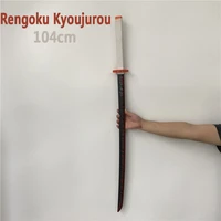 japan cosplay 11 kimetsu no yaiba sword weapon demon slayer rengoku kyoujurou sword anime ninja knife pu toy 104cm