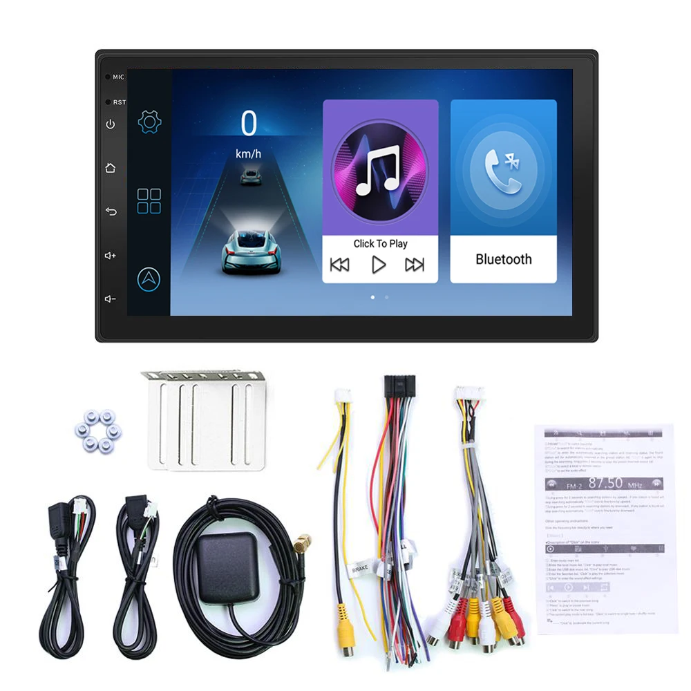 Универсальный автомобильный радиоприемник OBD Android 8 1 7 дюймов 2 г + 16 ГБ 2Din GPS Wi Fi