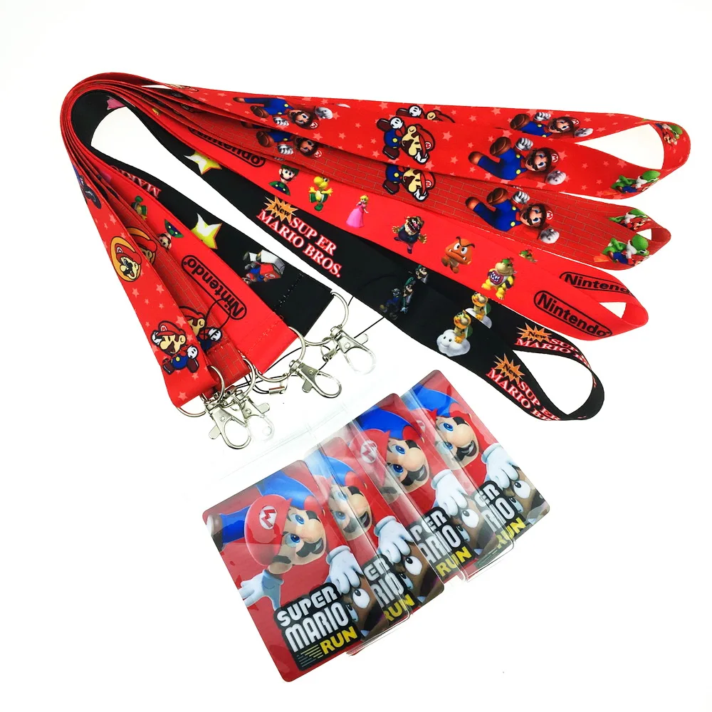 Классическая игра Марио Ремешок ID держатель для карт и карты стикер набор милый