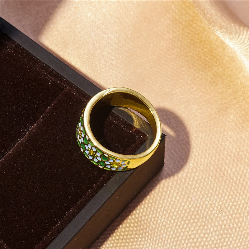 

New Popular Pattern Flower Simple Ring Romantic Wedding Accessories Female Charm Valentine's Day Gift Jewelry Wholesale