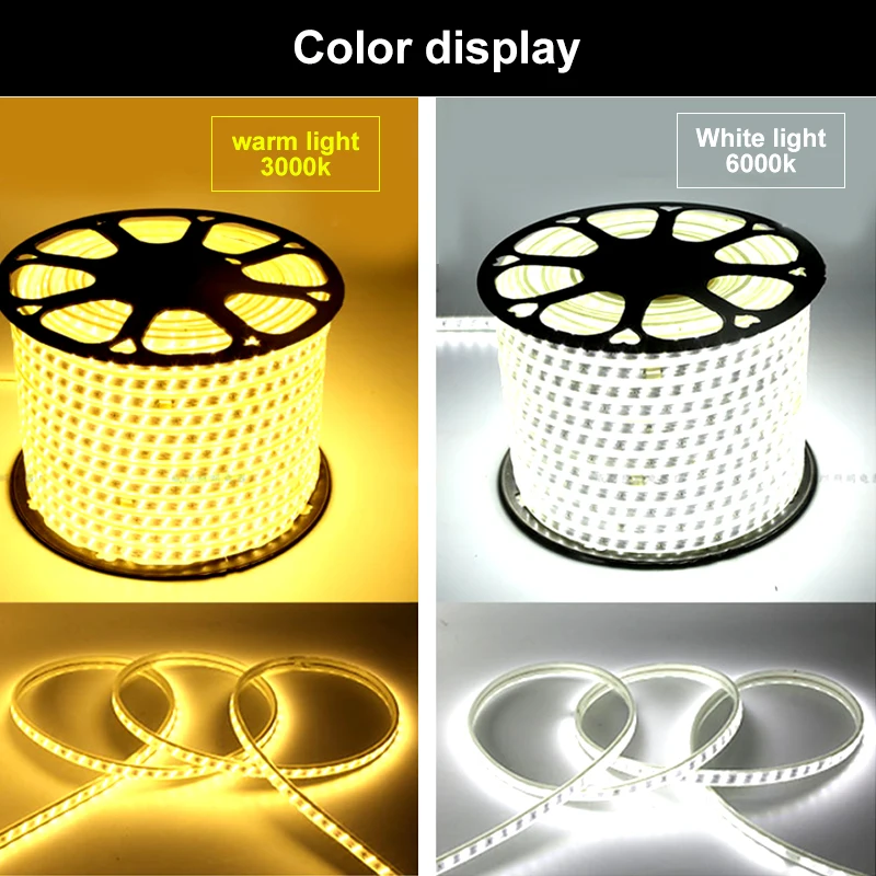 Светодиодный RGB светодиодный полосы светильник AC220V 1200 s/m Водонепроницаемый IP67