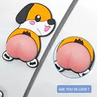 Автомобильная дверь мультфильм против столкновений клей Милая задница автомобиль против царапин втирать 3D вертикальная наклейка Силиконовое зеркало заднего вида Автомобильная наклейка