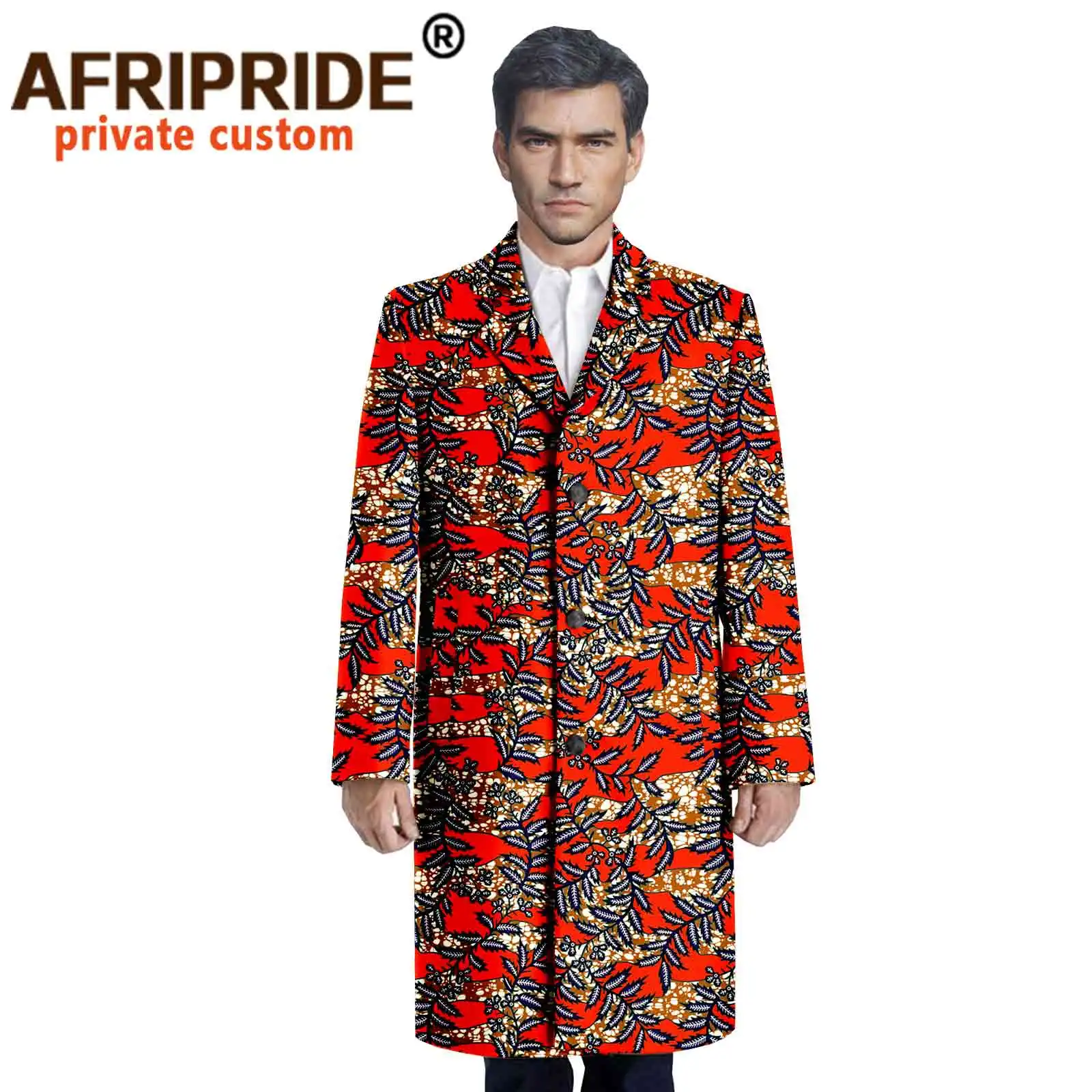 Men`s Coats African Clothes Ankara Print Jacket Dashiki Outwear Plus Size Oversized Outfits Bazin Riche Wax Attire  A2114002