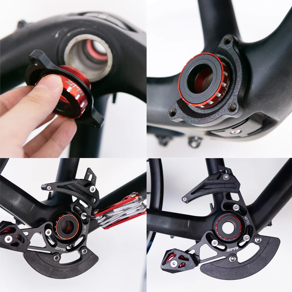 

MTB CG03 Chain Guide BB Mount 1x Mountain Bike Pulley Chains Stabilizer DH 32-38T Chainring Protector Plate Bicycle CG04