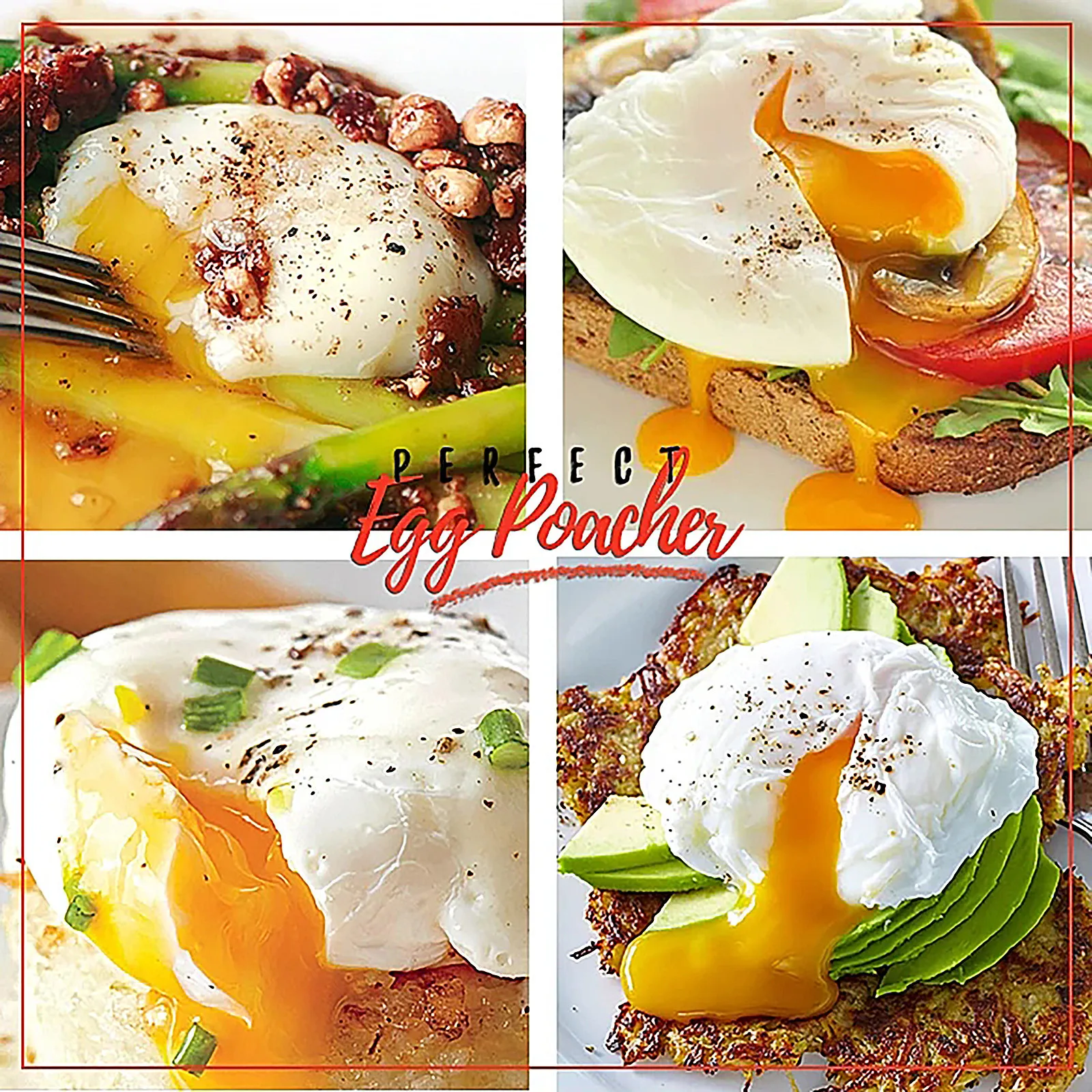 

Kitchen Microwave Egg Poacher Food Grade Cookware Double Cup Egg Boiler Kitchen Steamed Egg Set Microwave Ovens Cooking Tools