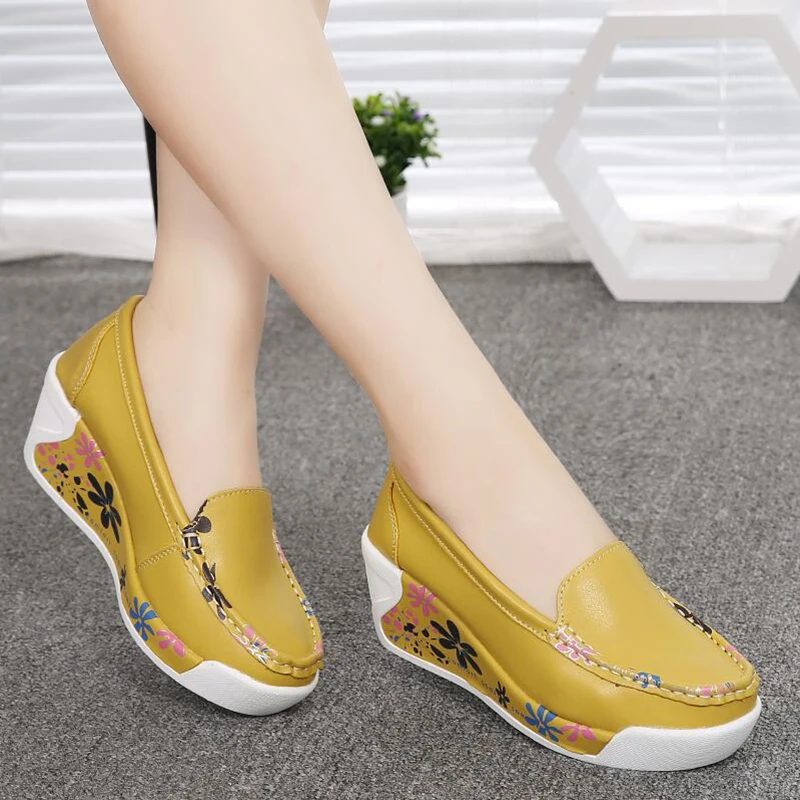 Pop  Spring summer shake out Single women shoes The nurse's shoes white and platform woman's shoeses Breathable hollow