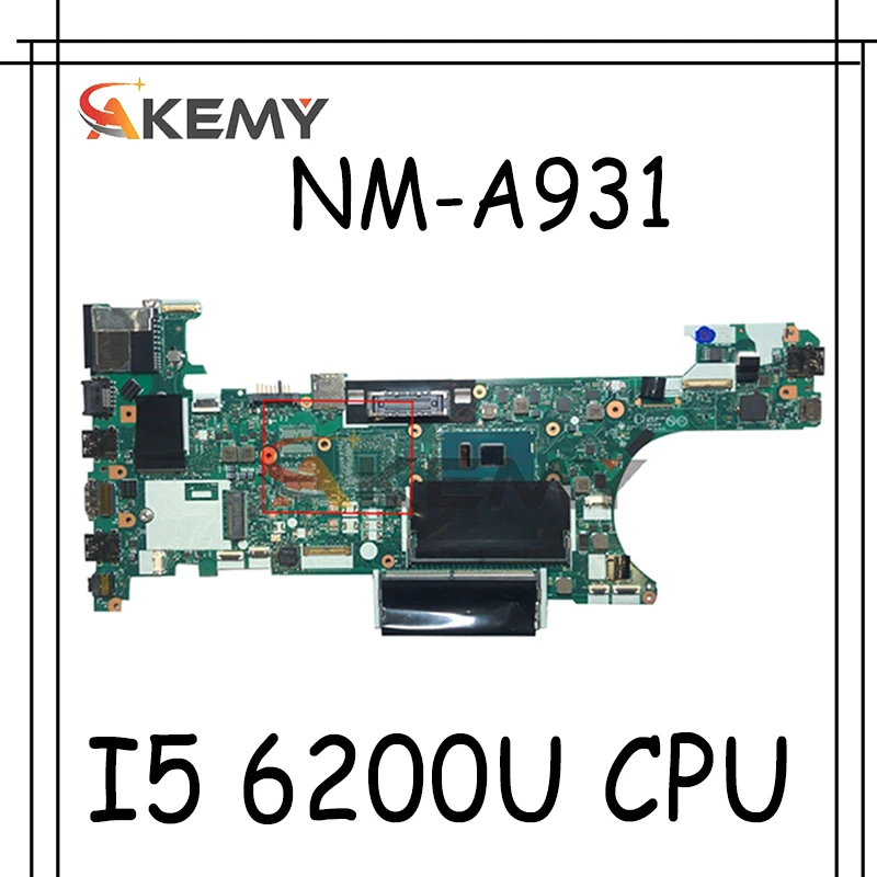 

Akemy CT470 NM-A931 для Lenovo Thinkpad T470 ноутбук материнская плата FRU 01HW527 00UR437 процессор I5 6200U DDR4 100% тесты работы