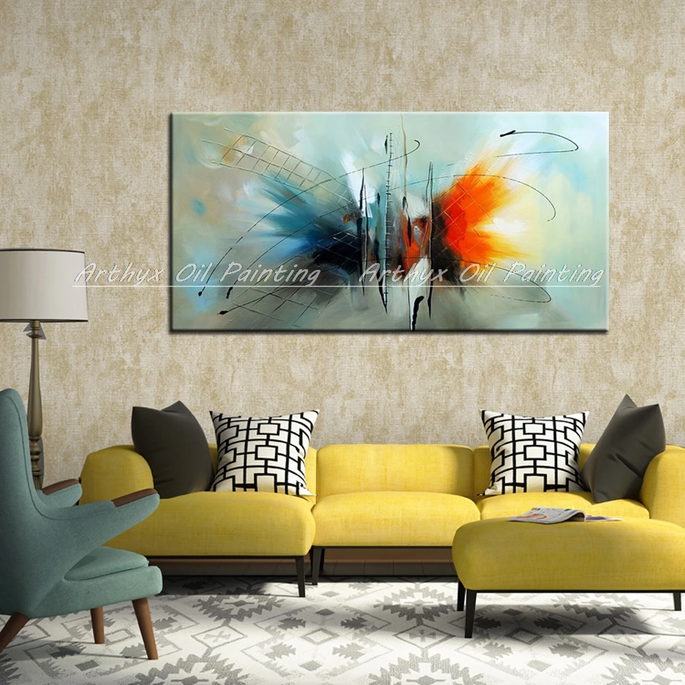 Arthyx художественная ручная роспись Абстрактная бабочка аниамл картина маслом на