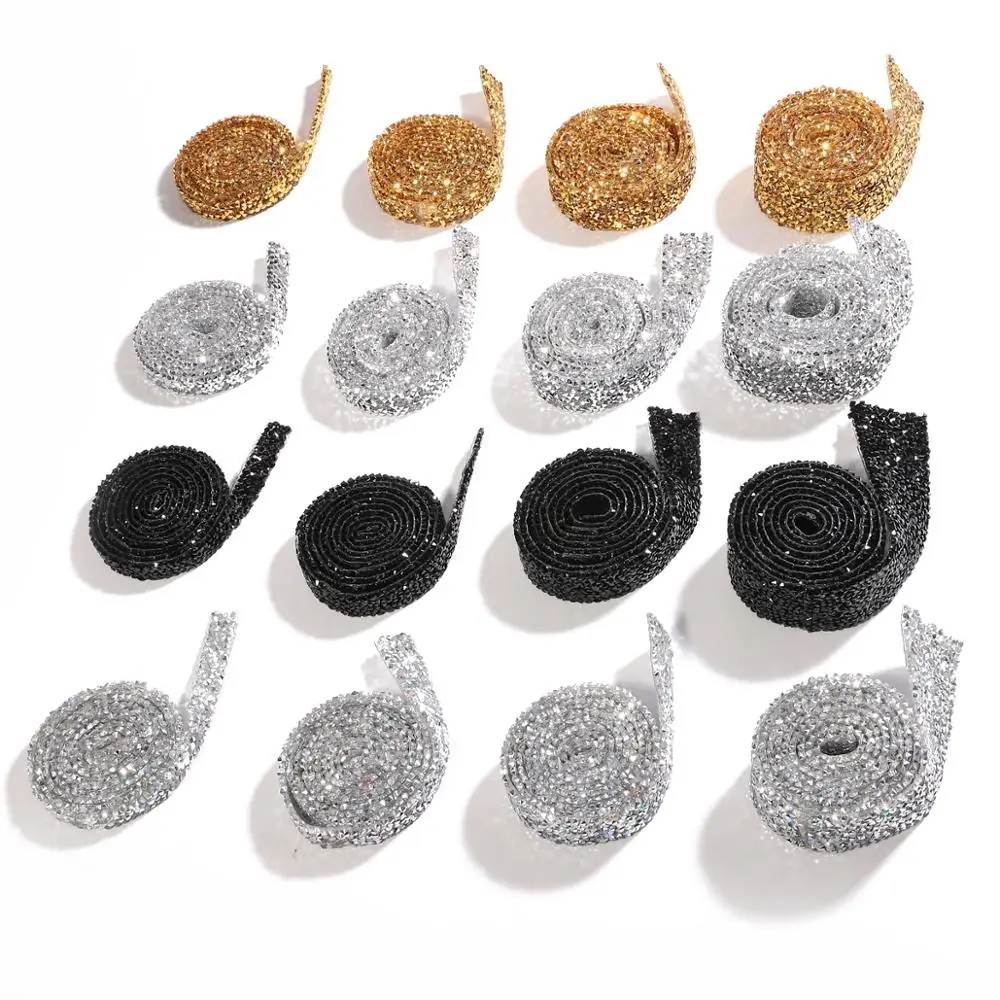 1 ярд Вышивание отделкой орнамент из кристаллов Стразы горячей фиксации стразы