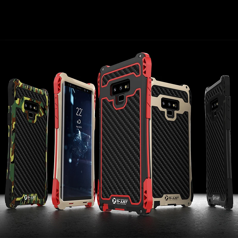 

Original Shockproof Case For Samsung Galaxy Note 9 Luxury Aluminum Metal Hybrid Silicone Full Protection Back Case Cover Note9