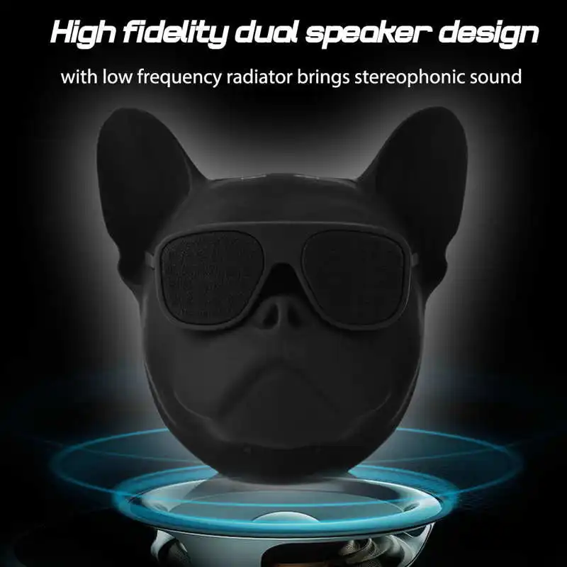 Fashion Mini Bluetooth-compatible4.1 Speaker Dog Shaped Stereo Sound Music Player Wireless Speakerwaterproof WithTF Card | Электроника