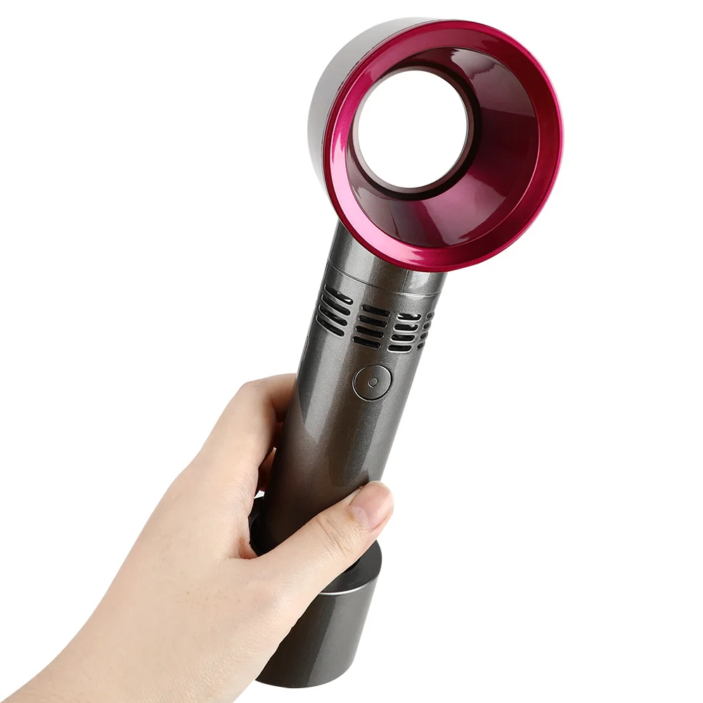 

iHoven Portable Bladeless Fan Handheld USB Rechargeable Mini Cooler No Leaf Handy Cooling Fan Air Cooler Fans Desktop