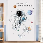 Настенные Стикеры с космонавтом для детских комнат, детского сада, декор на стену, виниловые переменные наклейки на стену из ПВХ, художественные фрески, украшение для дома
