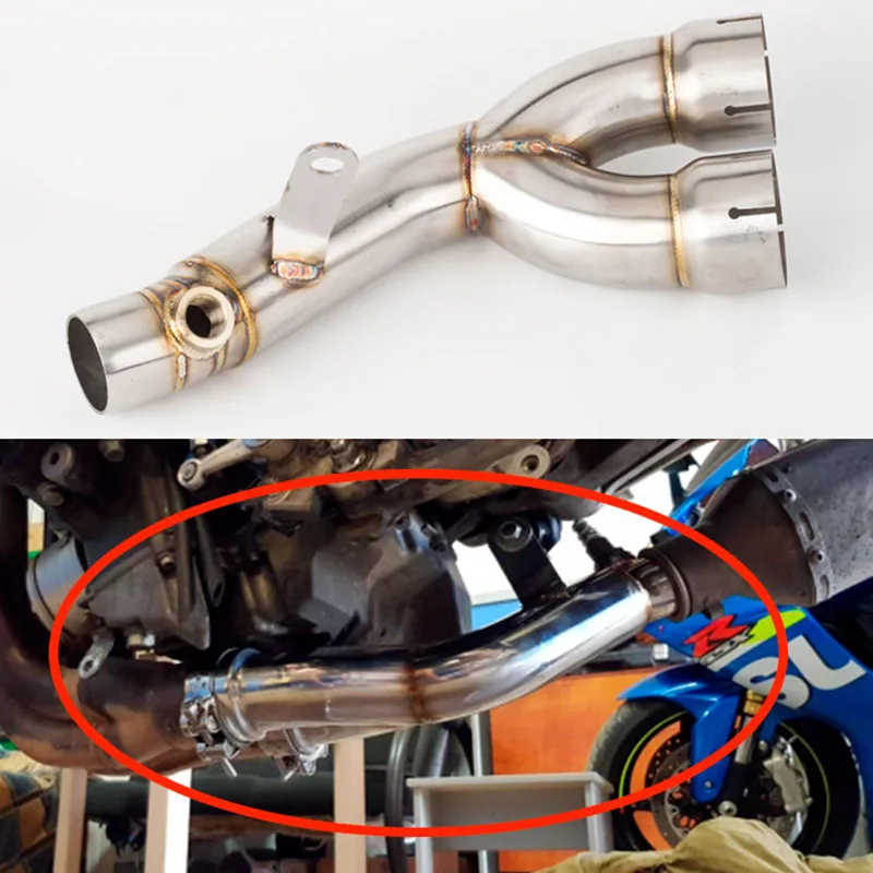 

For YZF R6 2006 2019 2020 Exhaust Middle Link Pipe Mid Connection Tube