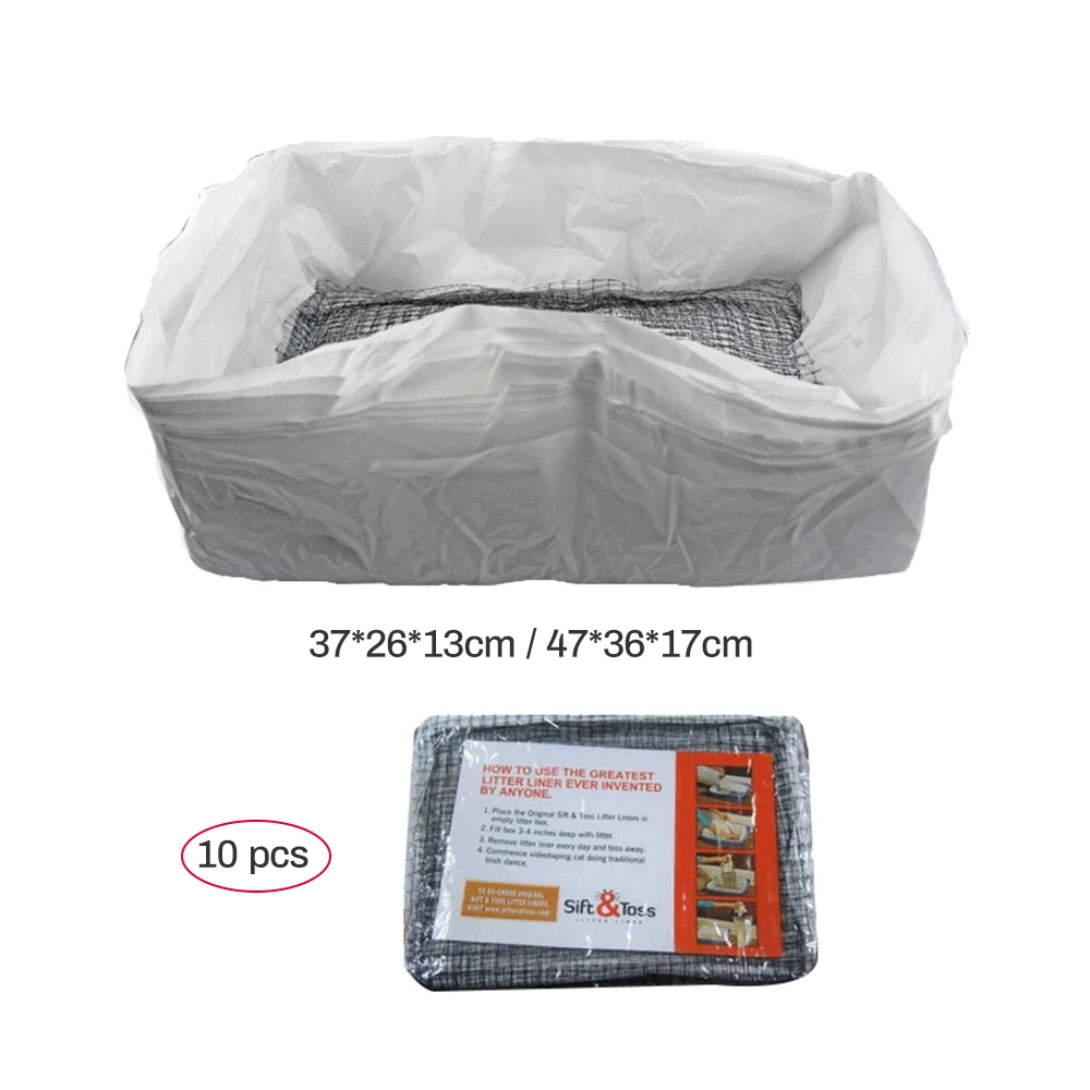 10 шт. многоразовые вкладыши для кошачьих туалетов сумка фекалий фильтр кошек