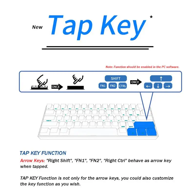 60% Mechanical Keyboard Bluetooth 4.0 Type-C RGB 61 Keys Gaming Cherry Switch Gateron | Компьютеры и офис