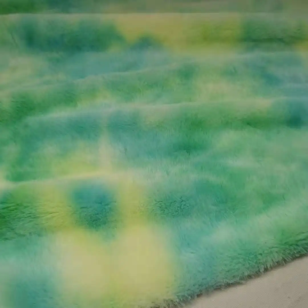 

Ombre Rabbit Fur Cloth Imitation Fabric Short Plush Decoration Scarf Coat Tilda Toy Tissue Craft Material