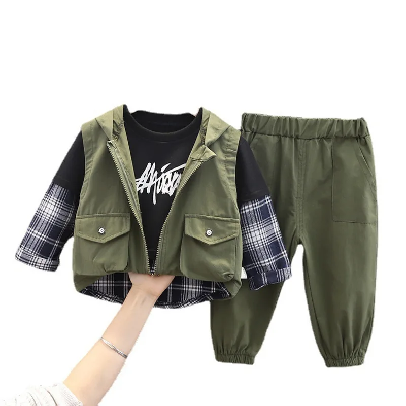 Весенняя модная детская футболка с капюшоном для маленьких мальчиков и девочек