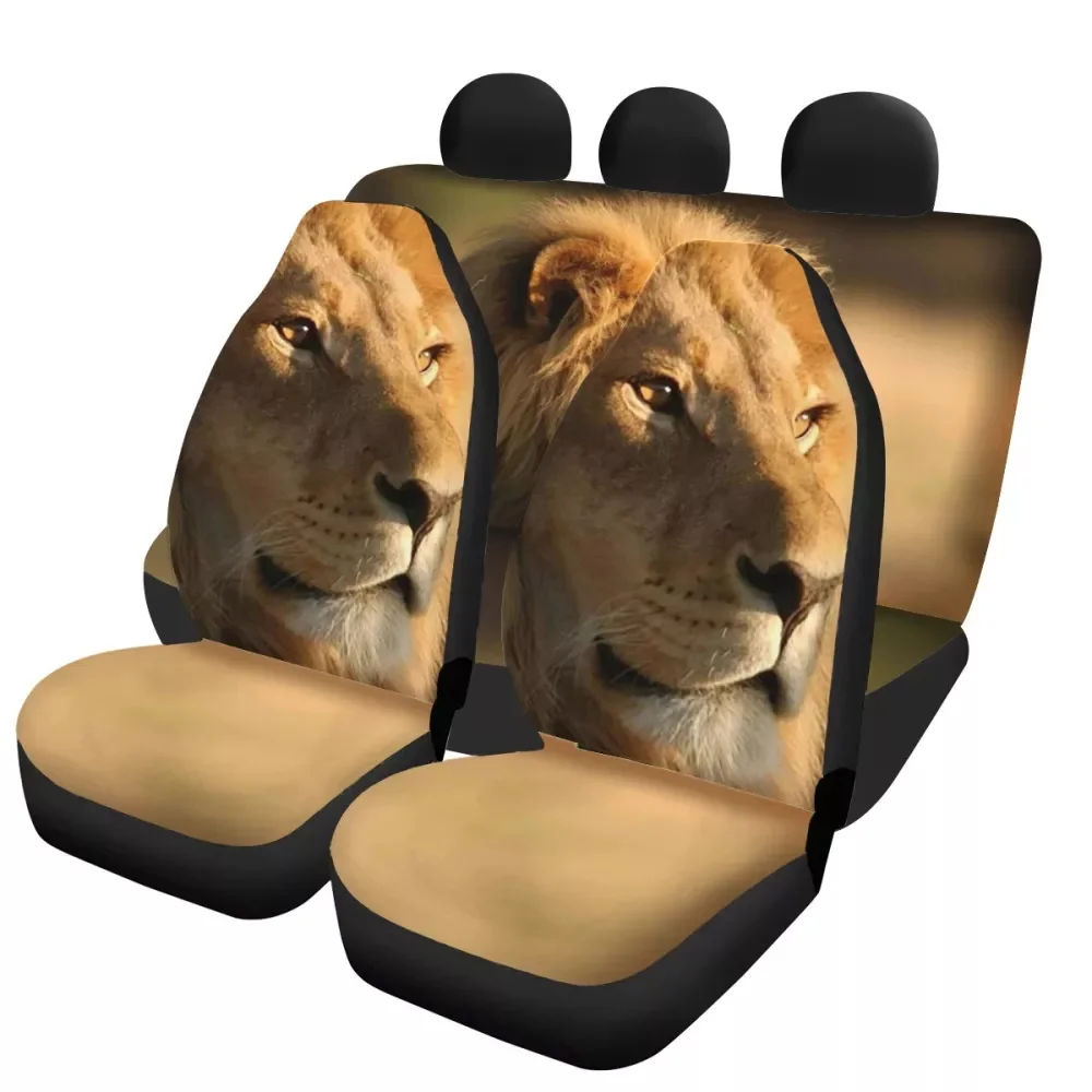 

PinUp Angel Lion Print Comfortable Car Accessories Front and Back Auto Seat Covers Easy Clean Vehicle Seat Cushion Universal