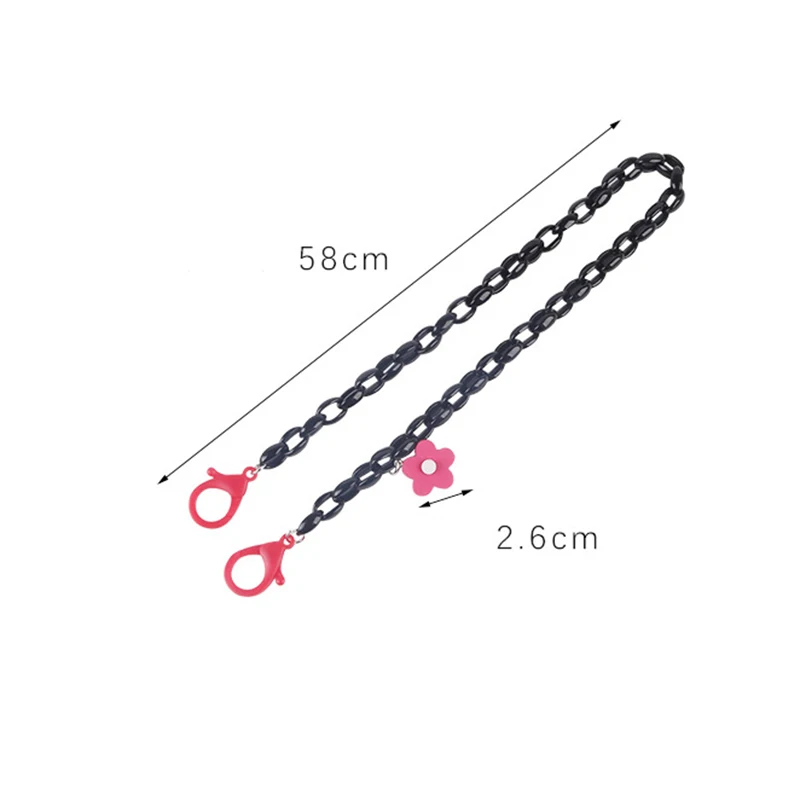 

New Fashion Sunglasses Chain Glasses Acrylic Flower Decoration Vintage Mask Chain Holder Lanyard Necklace Eyewear Accessories