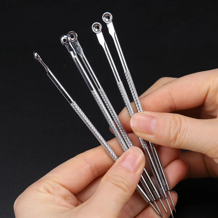 1 шт. 80 мм серебро угри прыщи удаление пятен извлекатель нержавеющая игла