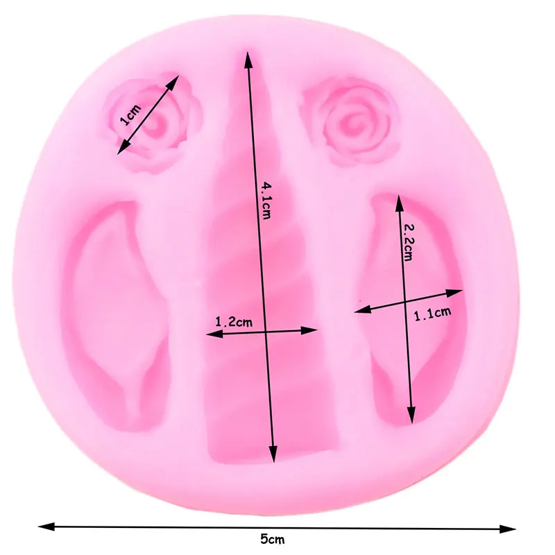 Силиконовая форма в виде рога единорога ушей розы для детского дня рождения| |