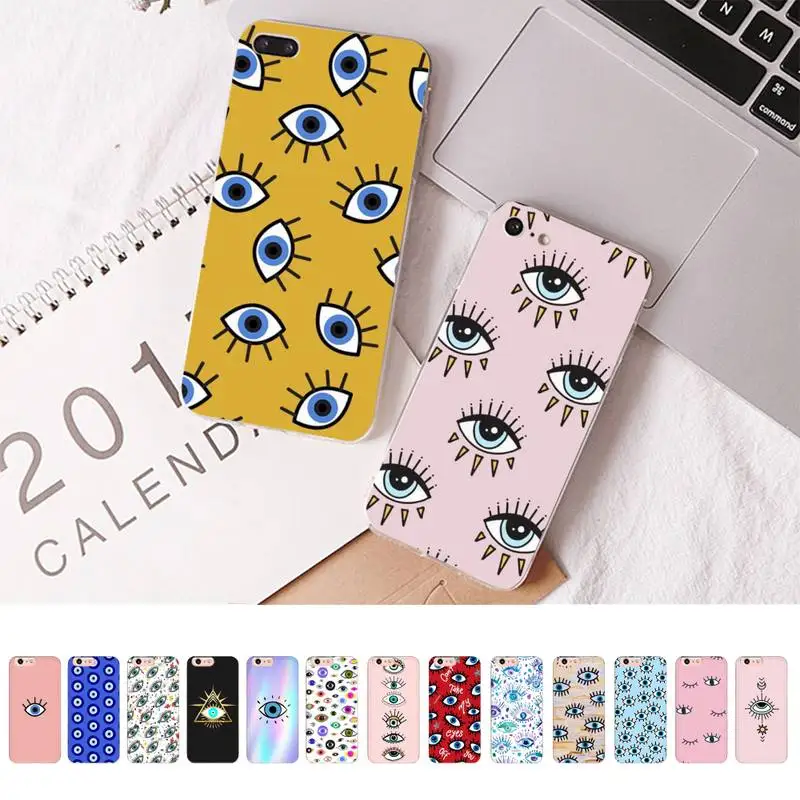 

Evil Eye Fashion Phone Case for iPhone 13 11 12 pro XS MAX 8 7 6 6S Plus X 5S SE 2020 XR cover