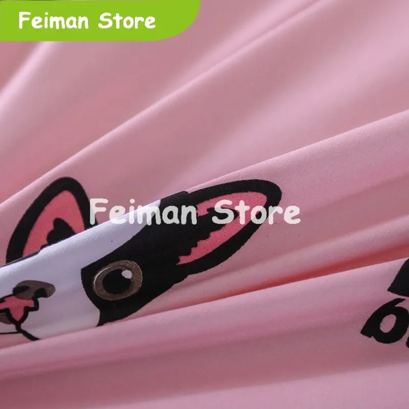 Домашний текстиль с изображением мультфильма бульдог постельное бельё для