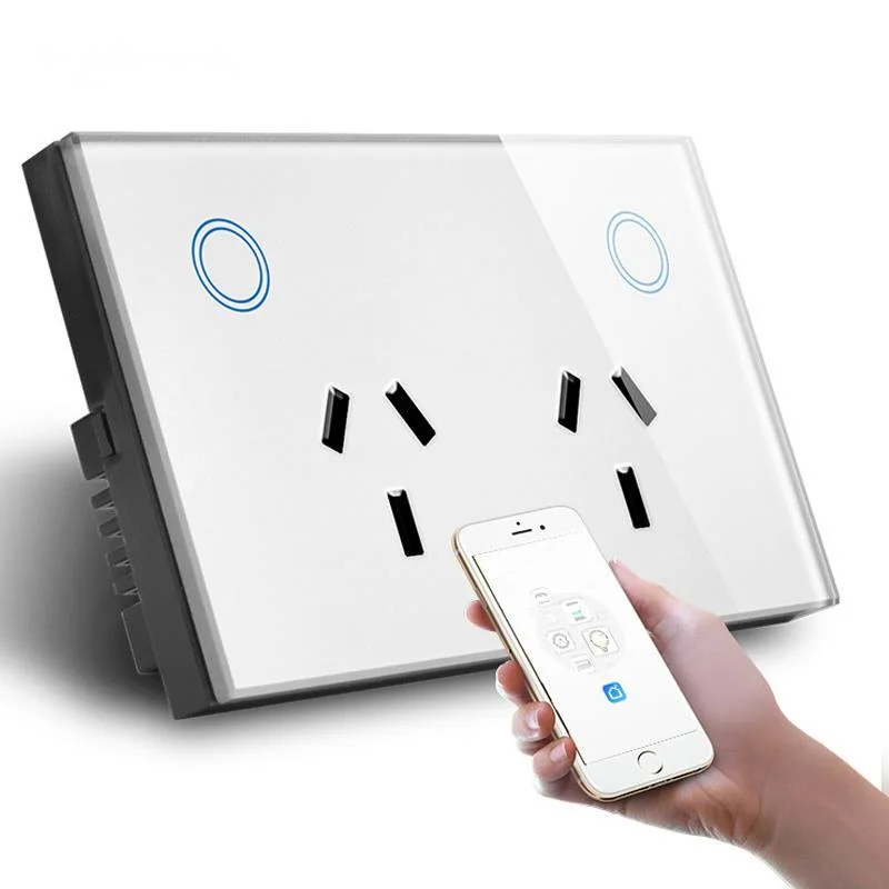 

US AU Plug WIFI Smart Socket SAA certified 10A 110-240V Phone Timing,Current Monitoring,Support Alexa/Google Voice Control