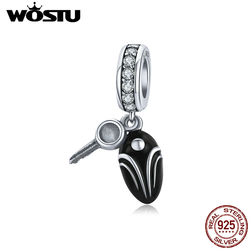 WOSTU подлинное серебро 925 пробы автомобильные брелоки подходят оригинальный