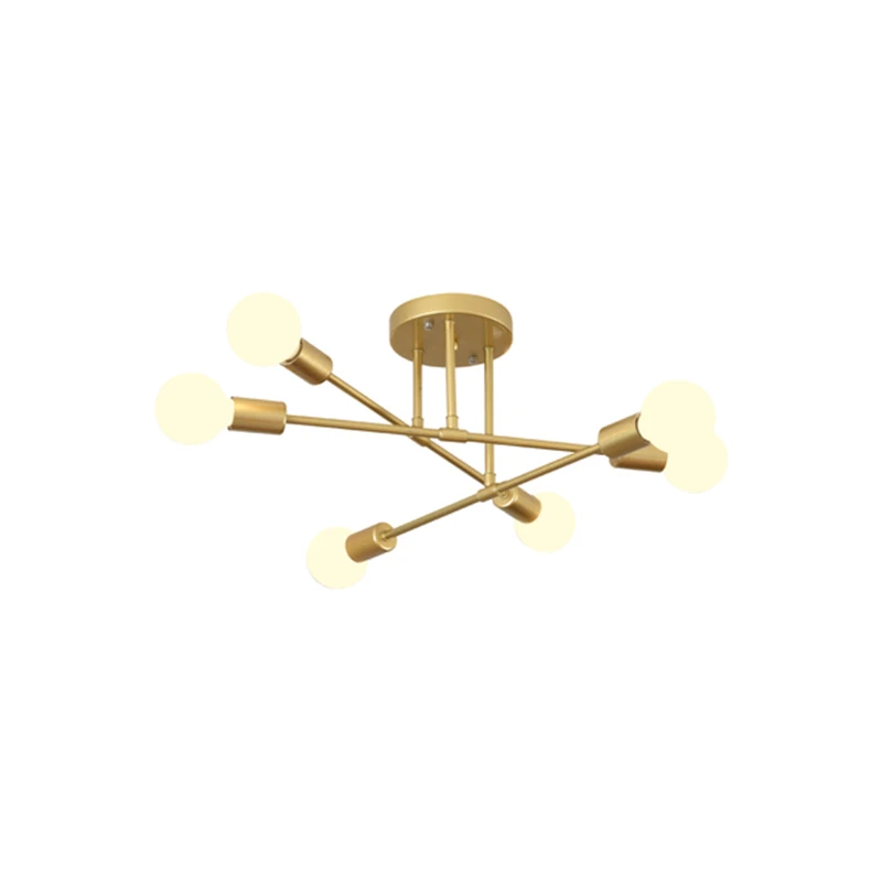 

Branch iron Nordic personalized design study bedroom living room E27 LED light