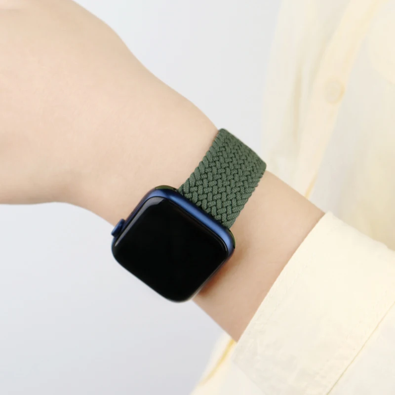 

Braided Solo Loop Nylon Strap For Apple watch band 6 se 44mm 40mm 38mm 42mm FABRIC Elastic bracelet correa iWatch series 3 4 5