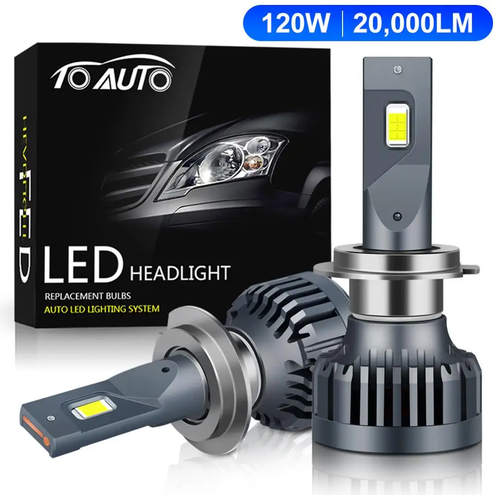 

2 шт. 20000LM H4 H7 автомобильная светодиодная лампа для фары H1 H3 H11 9005 HB3 9006 HB4 без ошибок Canbus CSP Автомобильные фары светодиодные супер яркие