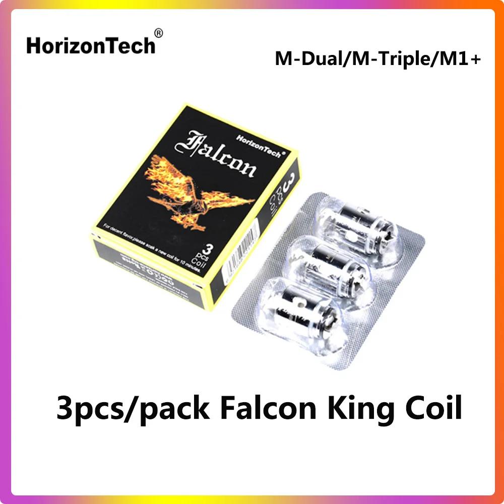 3 шт./лот, оригинальная катушка Horizontech Falcon King M1+/M-Dual/M-Тройная сетчатая Сменная Головка Катушки для HorizonTech Falcon Sub Tank