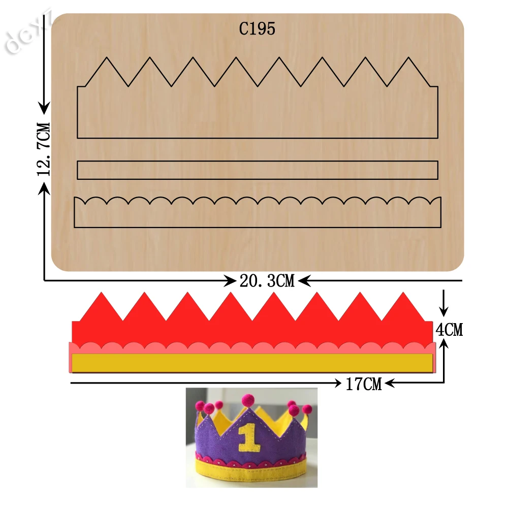 Новинка с днем рождения корона карточка деревянные штампы для скрапбукинга