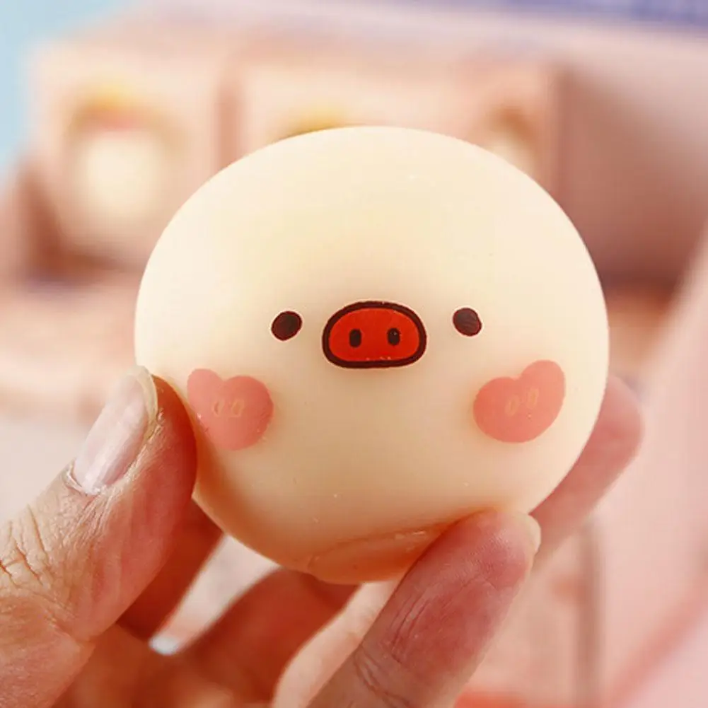 

1pcs Animal Pinch Music Luminous Cartoon Decompression Vent Toy Pig Duck Rabbit Adjust Sensory Emotions For Kids W4z0
