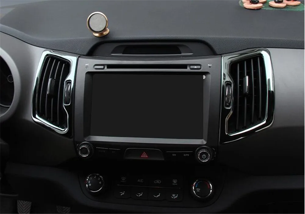Для Kia Sportage 2011 2012 2013-, автомобильный Стайлинг, кондиционер, вентиляционное отверстие, декоративная отделка, наклейка, автомобильные аксессуары