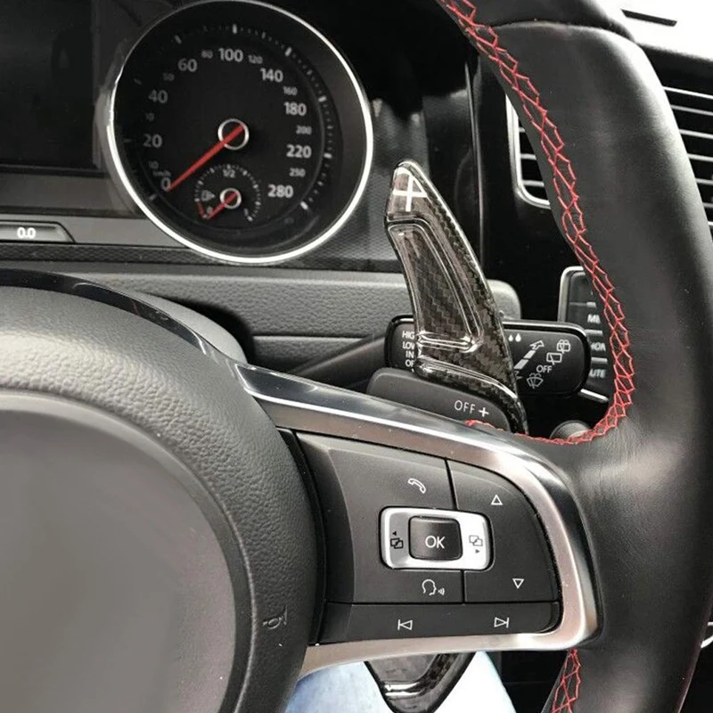 Удлинитель переключения рулевого колеса из углеродного волокна для VW Golf 7 MK7 Scirocco