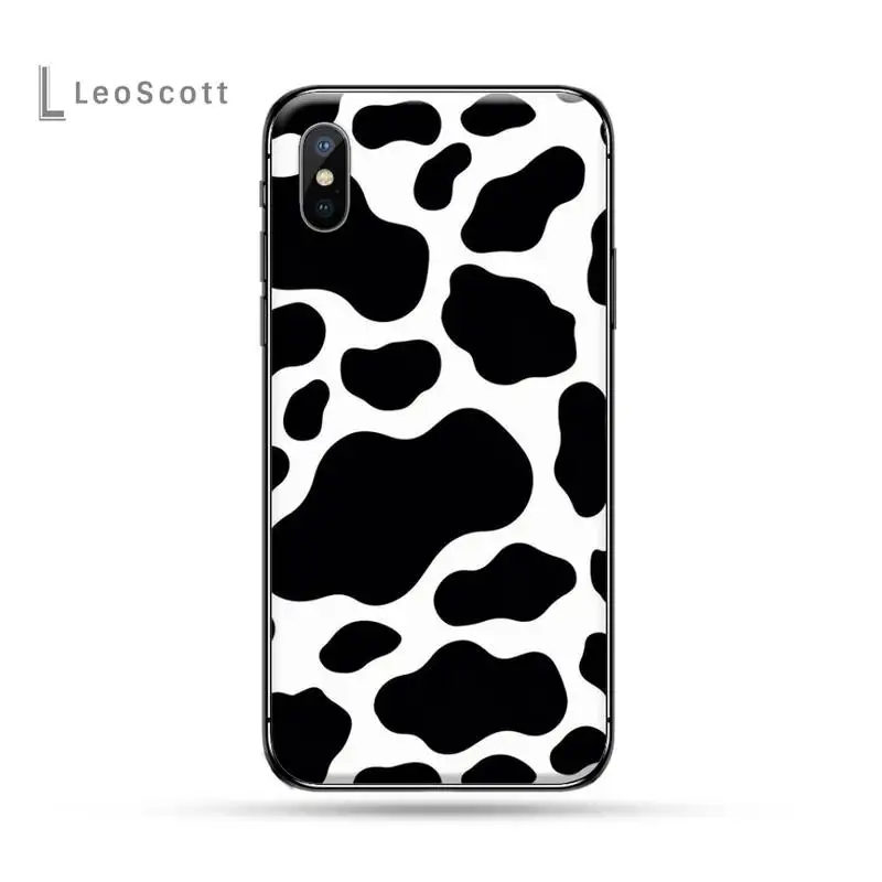 

Cow Milk Black White Phone Case for iPhone 11 12 pro XS MAX 8 7 6 6S Plus X 5S SE 2020 XR mini