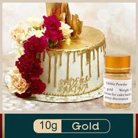 edible gold powder cake decoration pigment edible glitter food coloring 10g for baking fondant choco