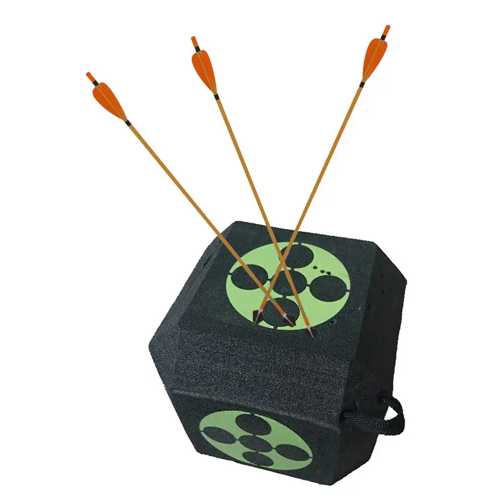 

6-Sided 3D Cube Reusable Archery Target Constructed With Rapid Self Recovery XPE Foam For All Arrow Types Hunting Shooting Board