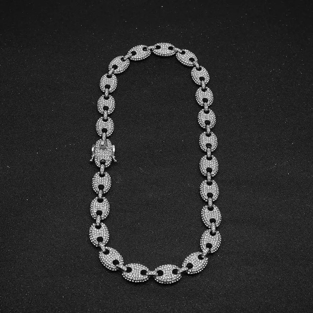 Золотистый и серебристый браслет цепочка украшенная сверкающими фианитами