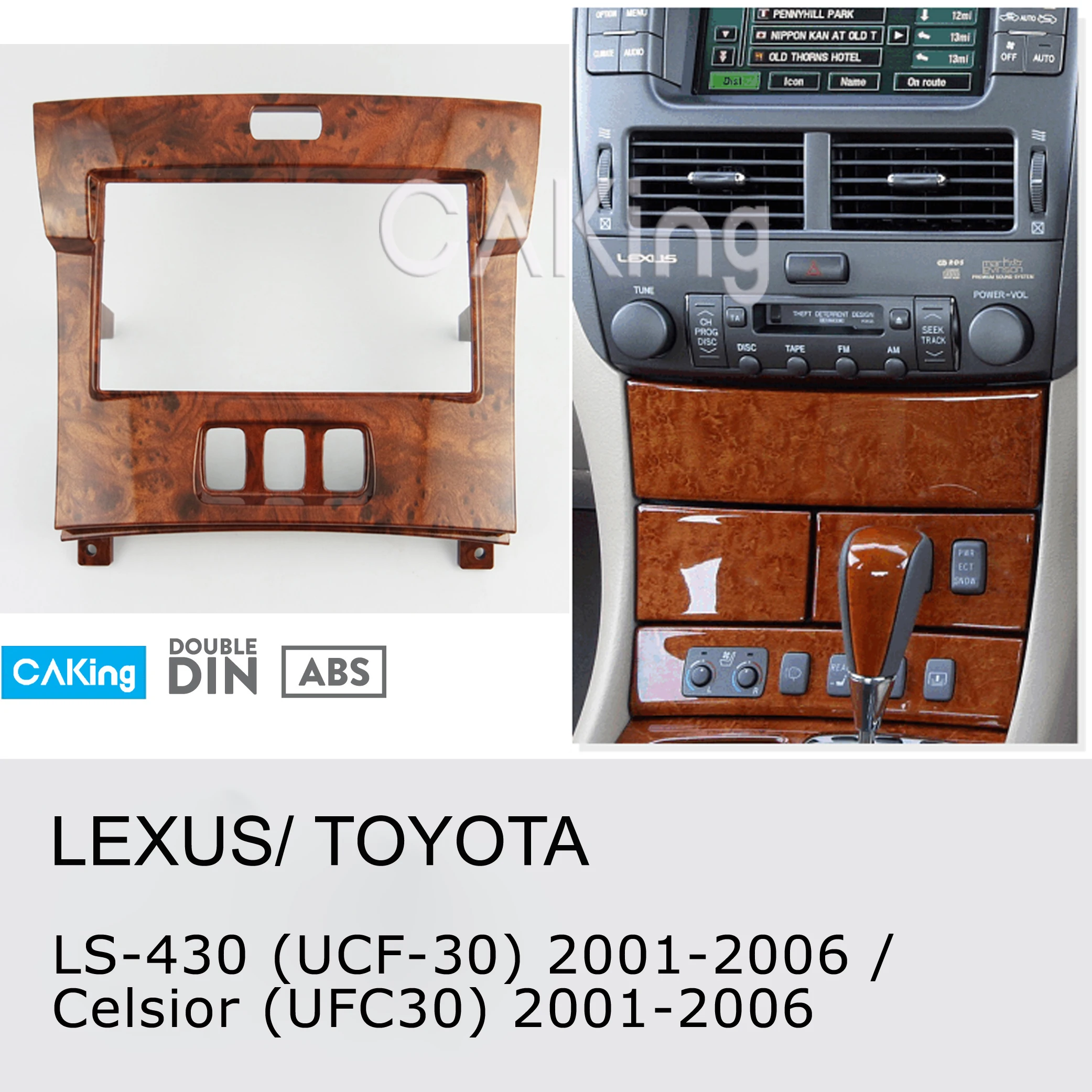 Автомобильная радиопанель Fascia Для Lexus LS 430 LS430 (UCF30) Toyota Celsior (UFC30) 2001 2006 набор для